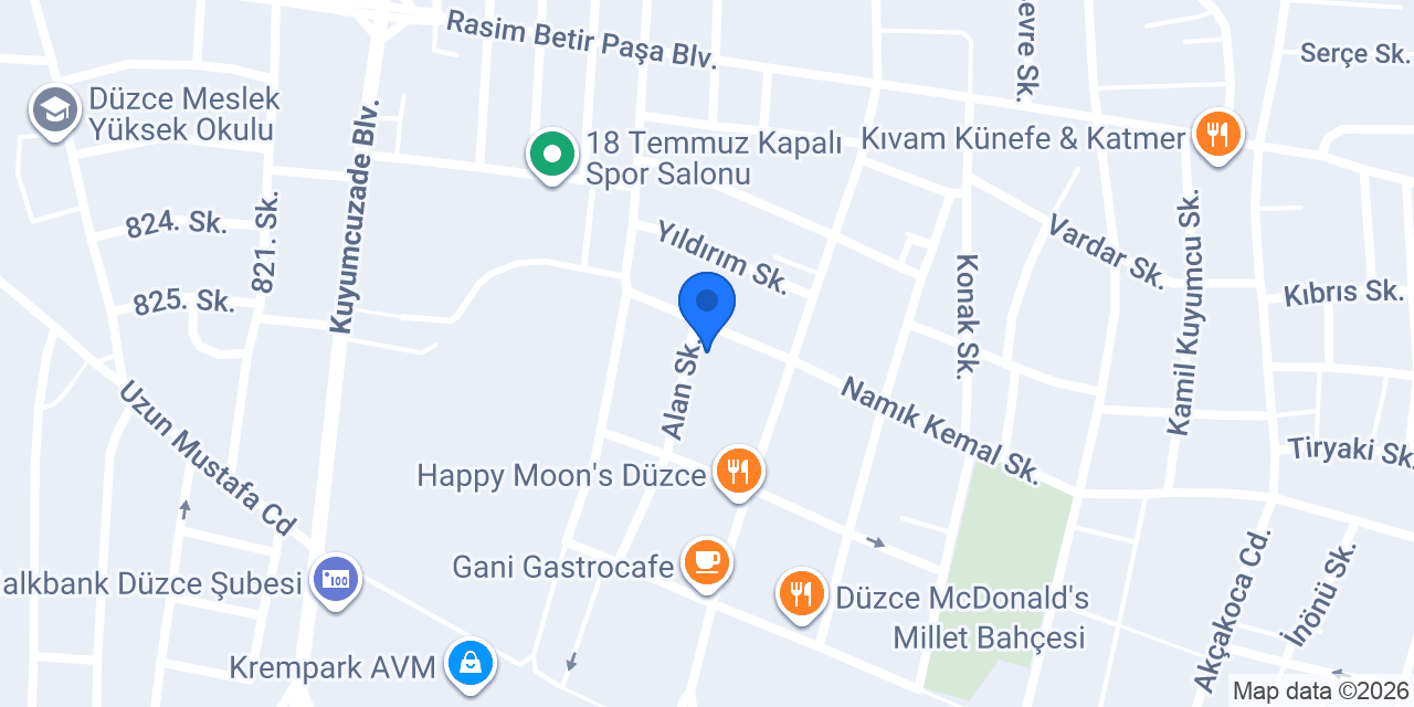 Özel Düzce Çocuk Kulübü konumu