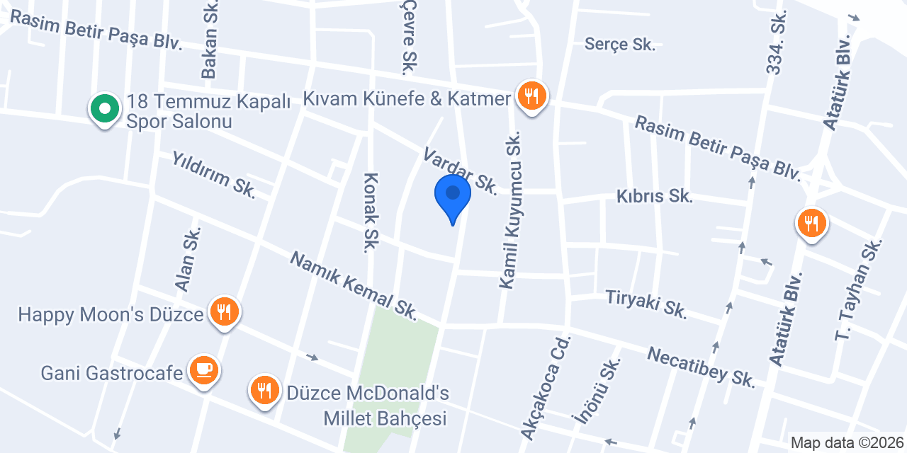 Düzce 5. Noterliği konumu