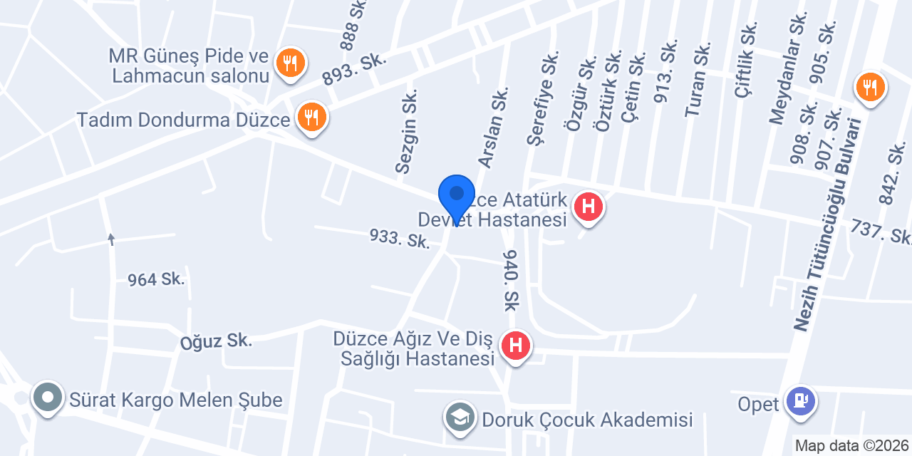Düzce Erkek Kuaförü Serkan konumu