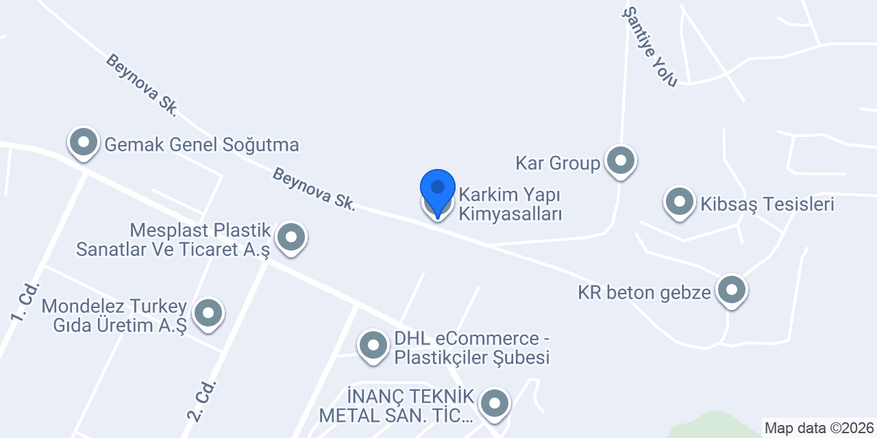 Karkim Yapı Kimyasalları konumu