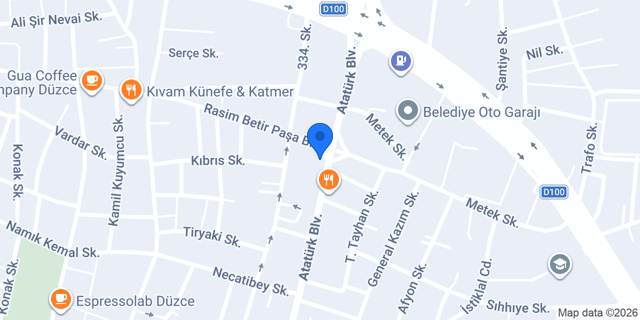 Düzce 6. Noterliği konumu