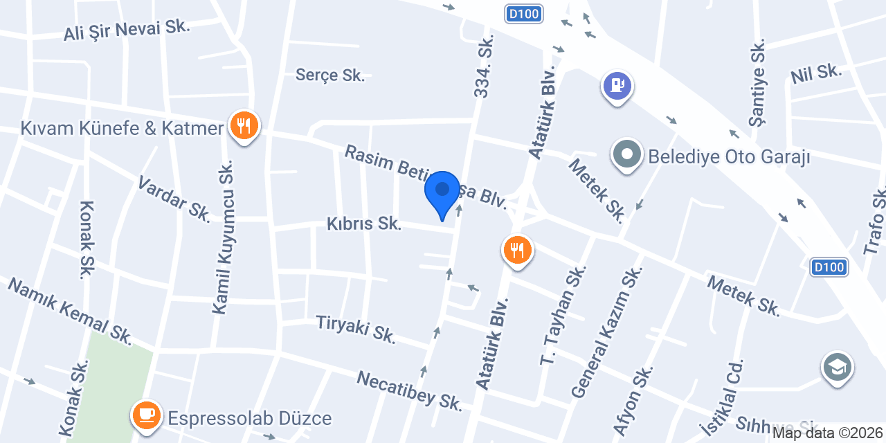 Düzce Satranç Merkezi konumu