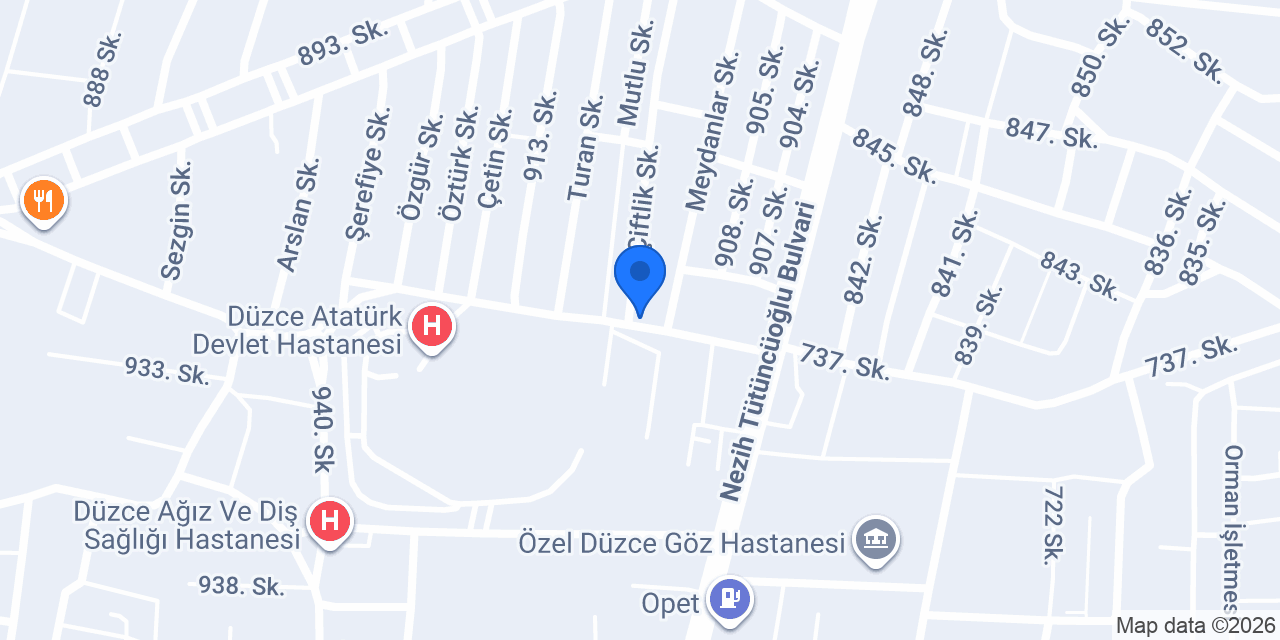Düzce Gece Dönercisi konumu