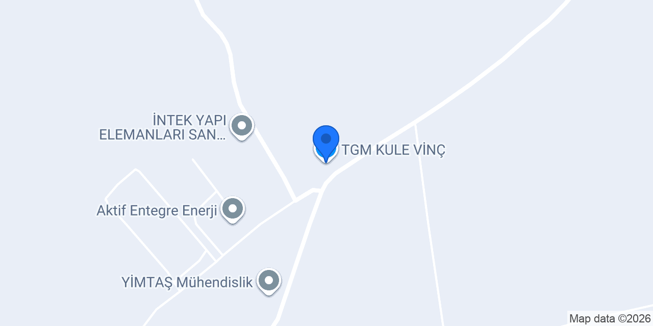 TGM KULE VİNÇ konumu