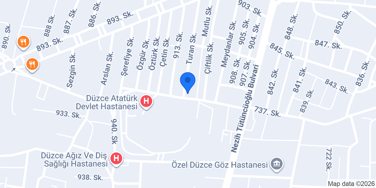 Özel Düzce Şifa Sağlık Kabini konumu