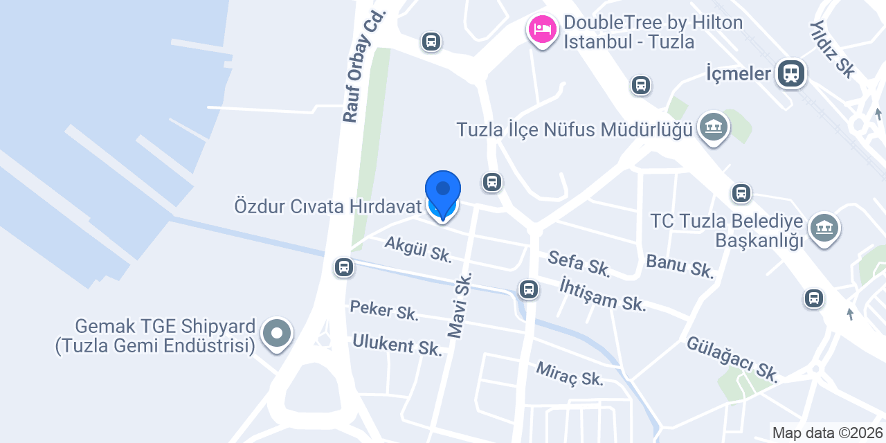 Özdur Cıvata Hırdavat konumu