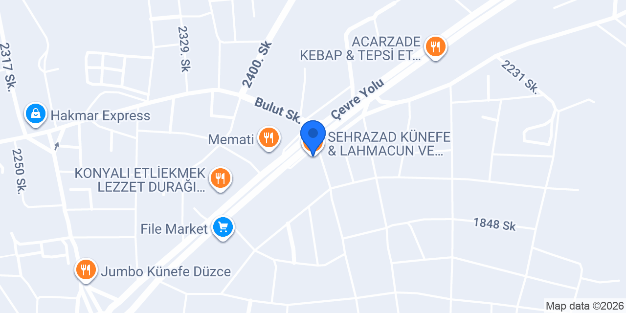 SEHRAZAD KÜNEFE & LAHMACUN VE KEBAP konumu