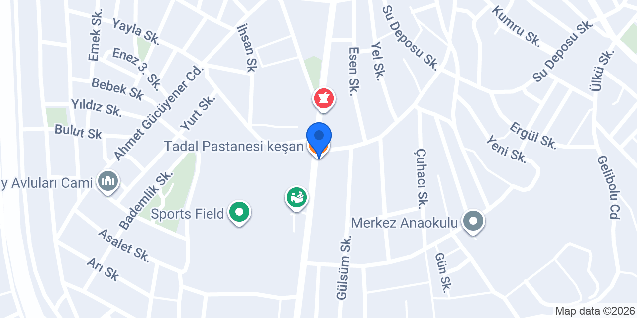 Tadal Pastanesi keşan konumu