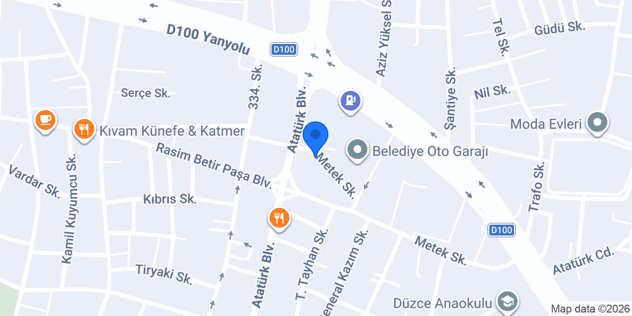 Düzce ticari taksi konumu
