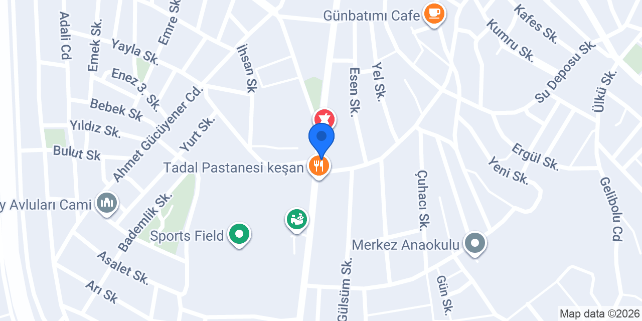 Damla Börek Salonu 2 konumu