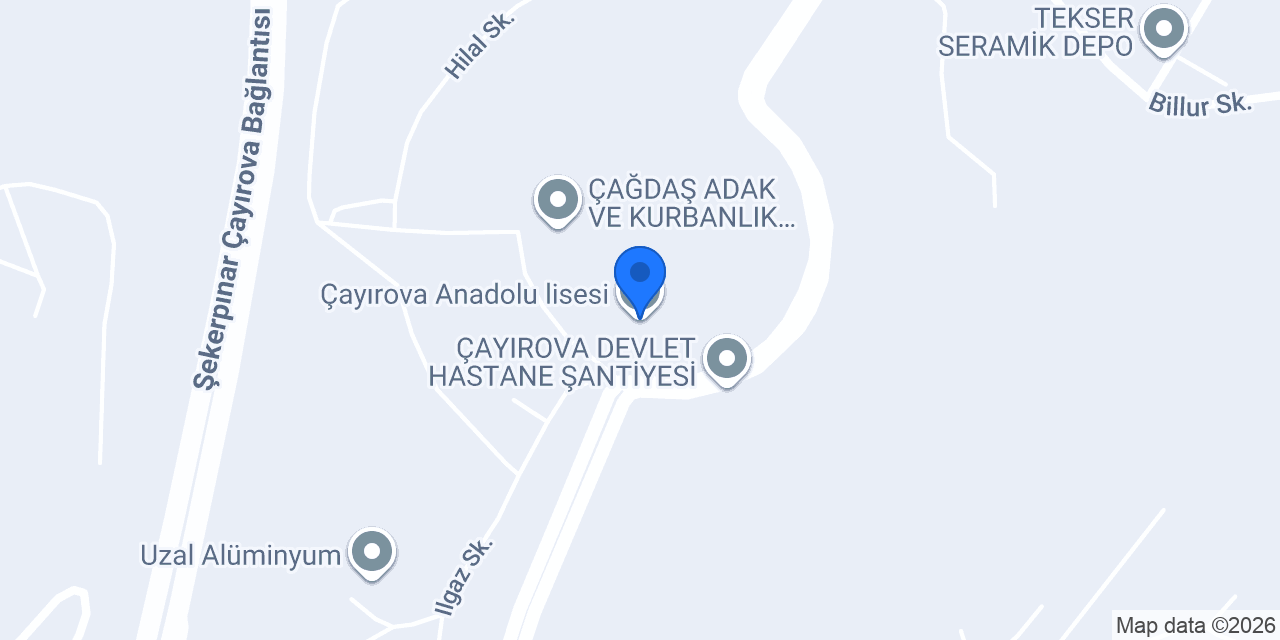 Çayırova Anadolu lisesi konumu