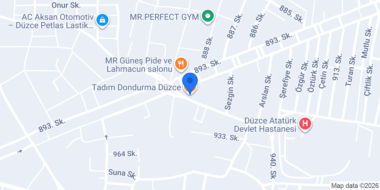 Tadım Dondurma Düzce konumu