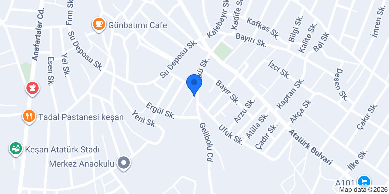 Keşan Güneş Su Arıtma konumu