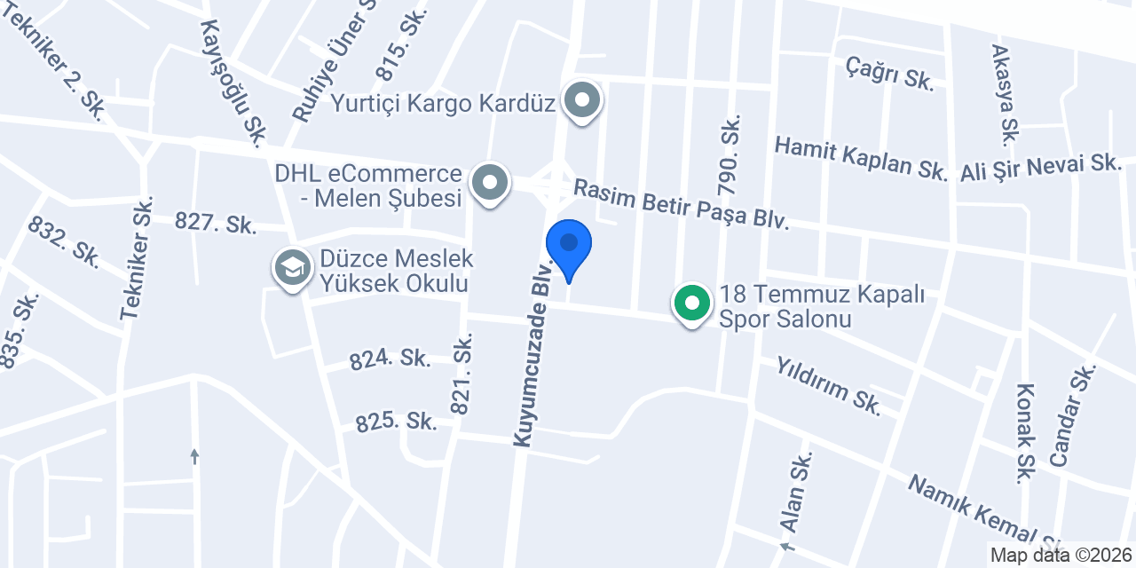 DÜZCE E-SINAV MERKEZİ konumu