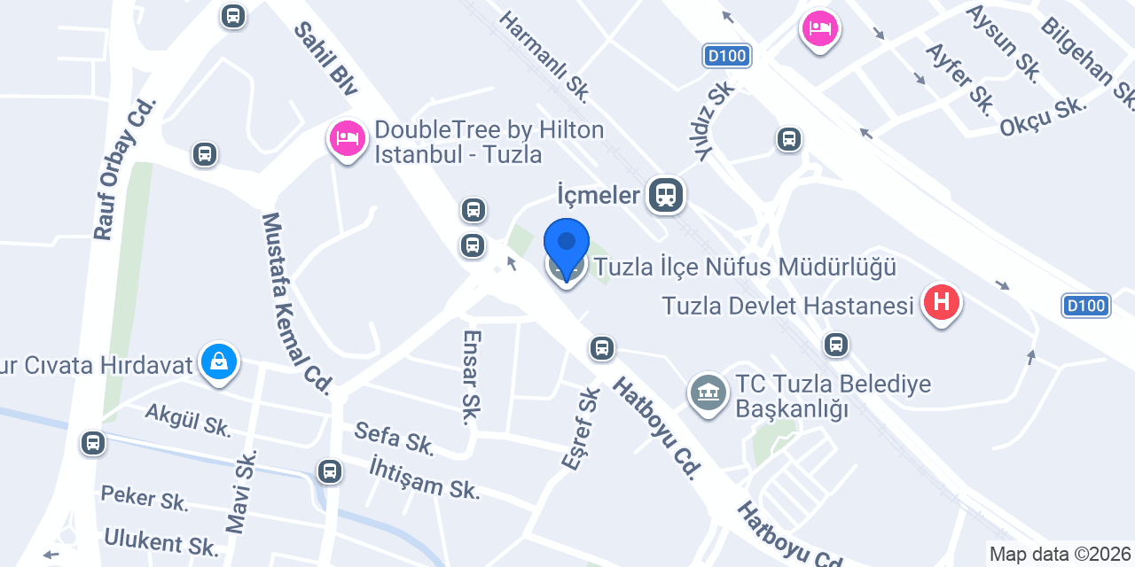 Tuzla Mal Müdürlüğü konumu