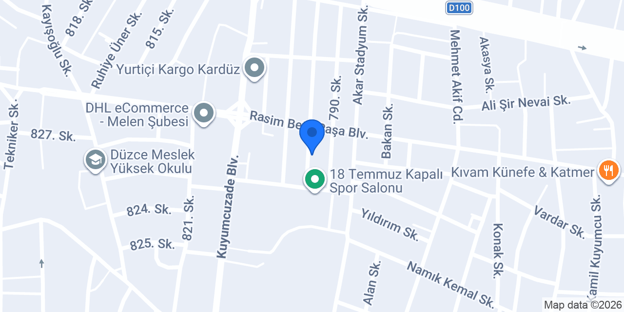 Çiçekler Oto konumu