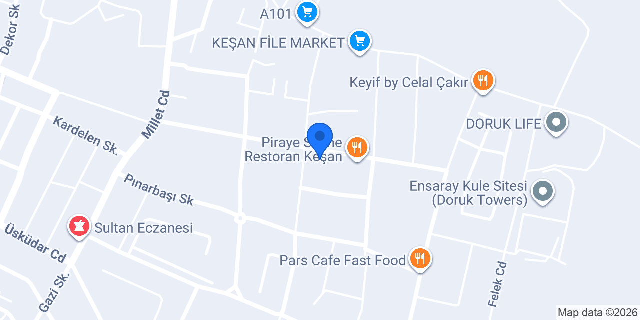 Pankeyf Keşan konumu