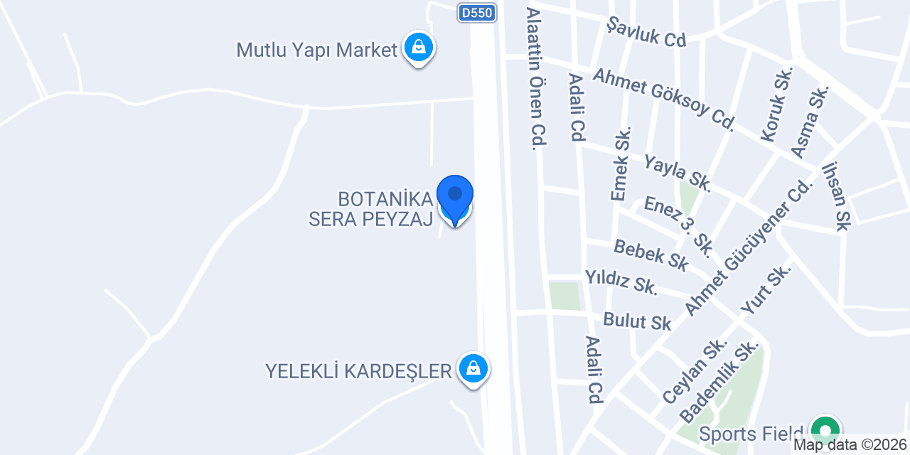 BOTANİKA SERA PEYZAJ konumu