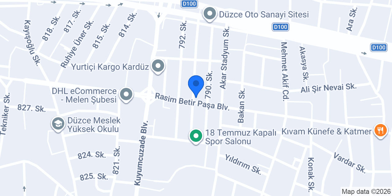 Nil Tarım düzce konumu