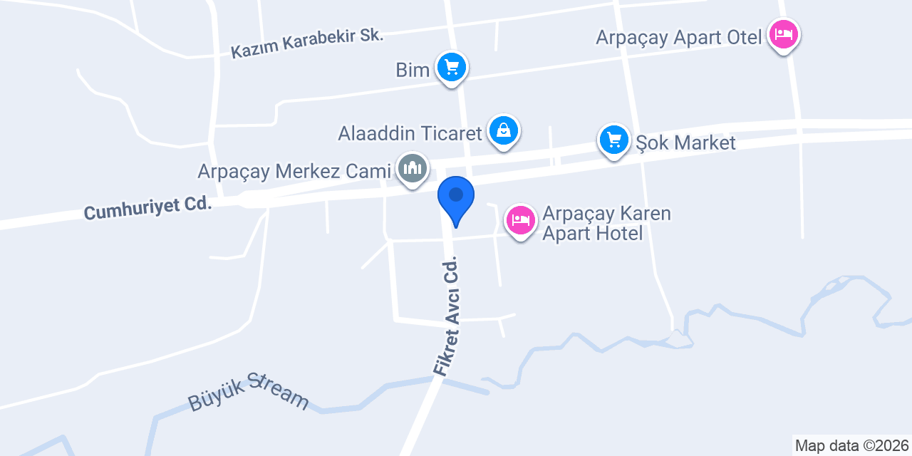 Arpaçay Kaymakamlığı konumu