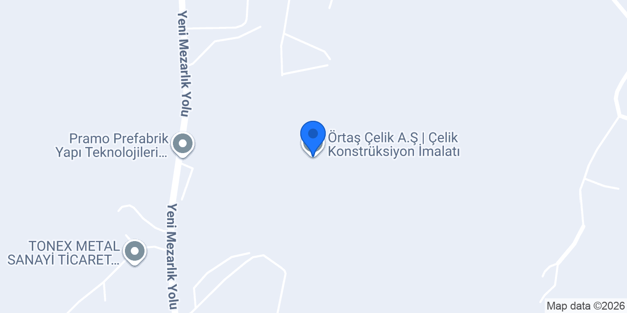 Örtaş Çelik A.Ş | Çelik Konstrüksiyon İmalatı konumu