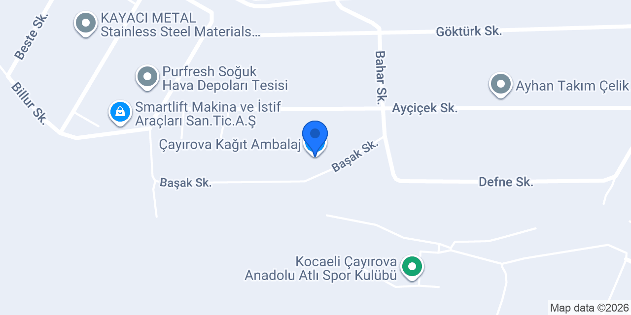 Çayırova Kağıt Ambalaj konumu
