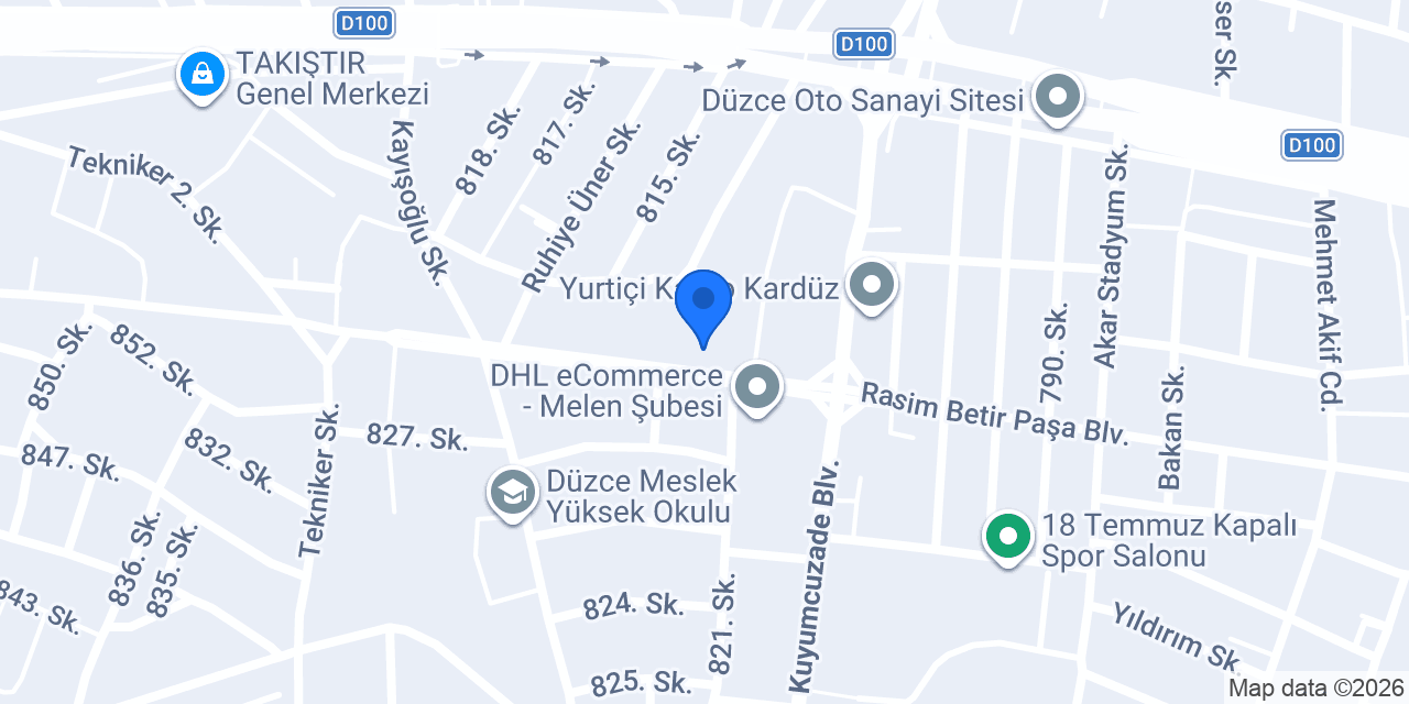 Düzce Yıldız Veteriner Kliniği konumu
