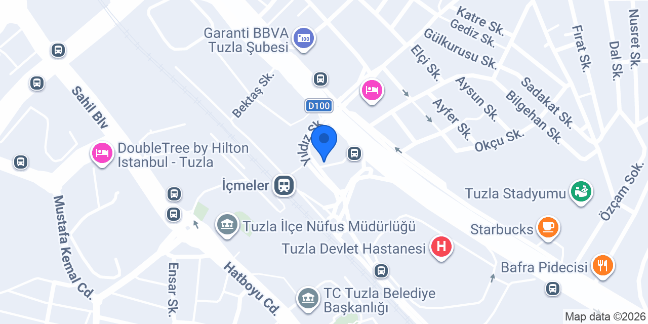 VakıfBank Tuzla Ticari Şubesi konumu