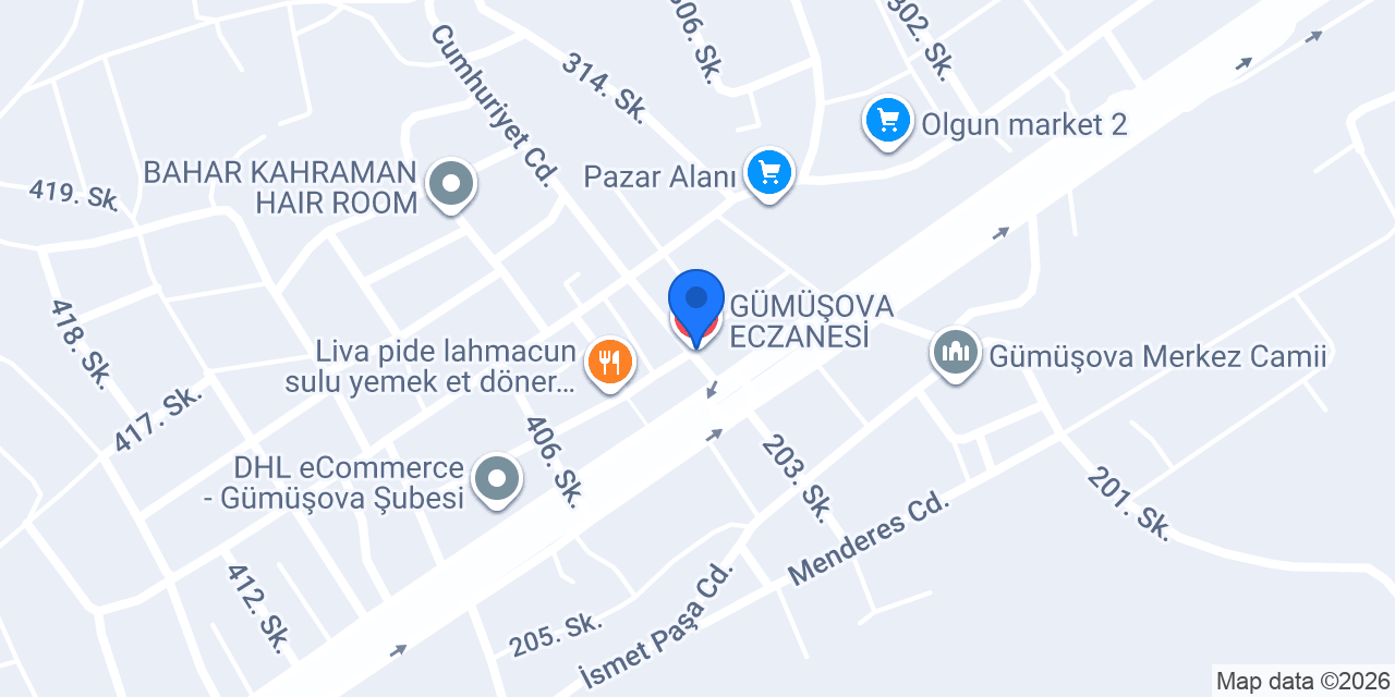 GÜMÜŞOVA ECZANESİ konumu