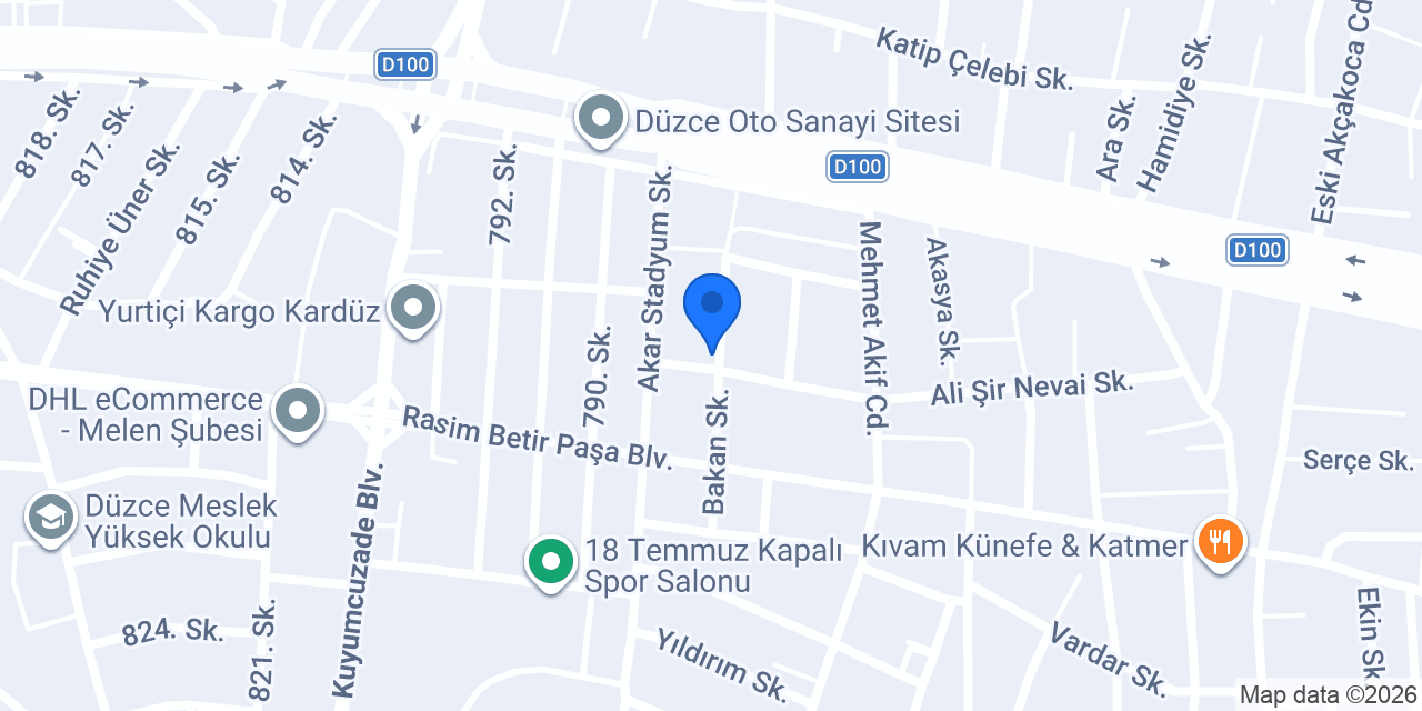 KOÇ TRAKTÖR DÜZCE ŞUBE konumu