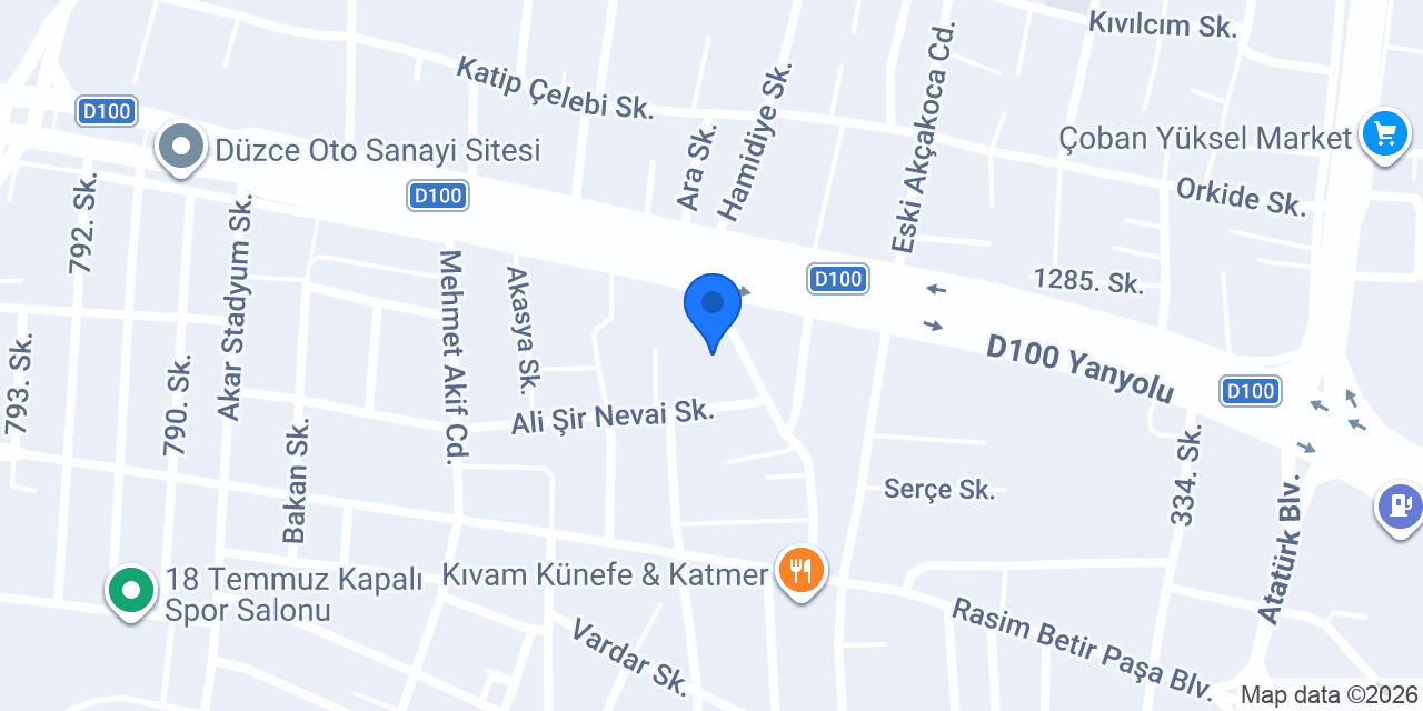 Düzce Bosch Servisi konumu