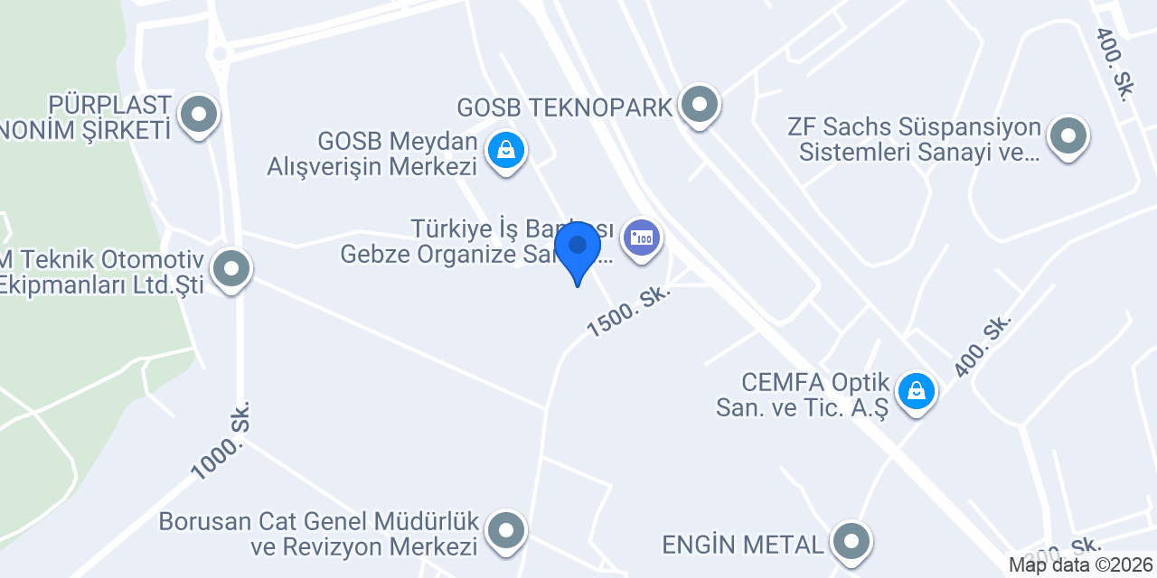 Yapı Kredi - Gebze Organize Sanayi Ticari Şube konumu