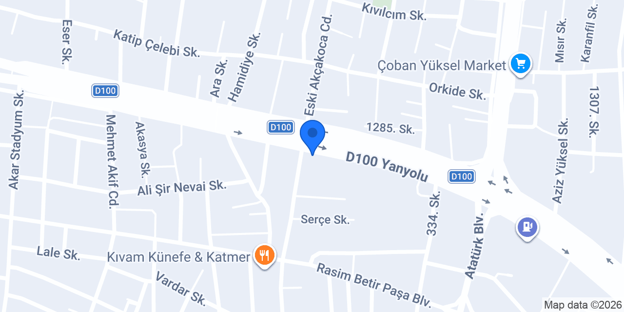 Yörükoğlu Baklava Şube 1 konumu