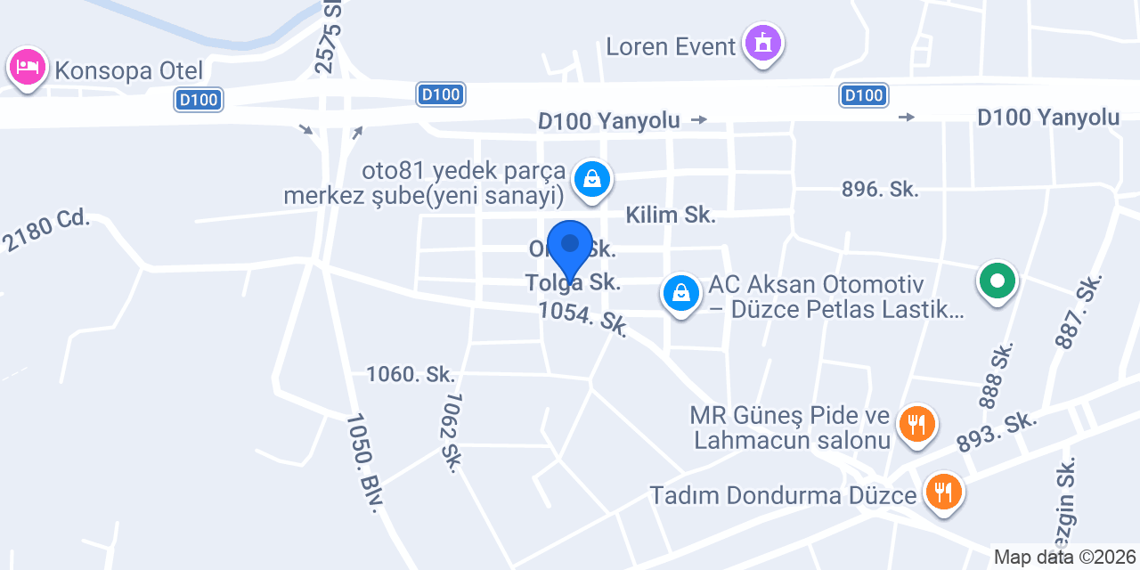 Duran Oto Lastik konumu