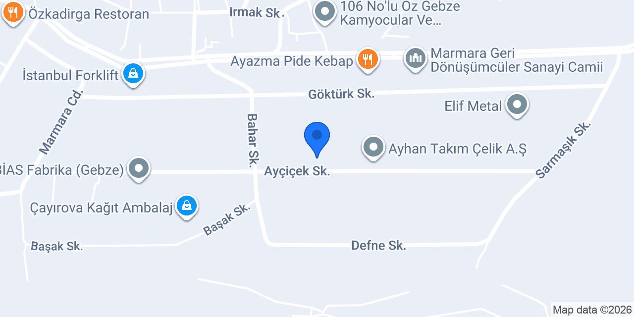 Karaca Metal Paslanmaz Mamülleri konumu