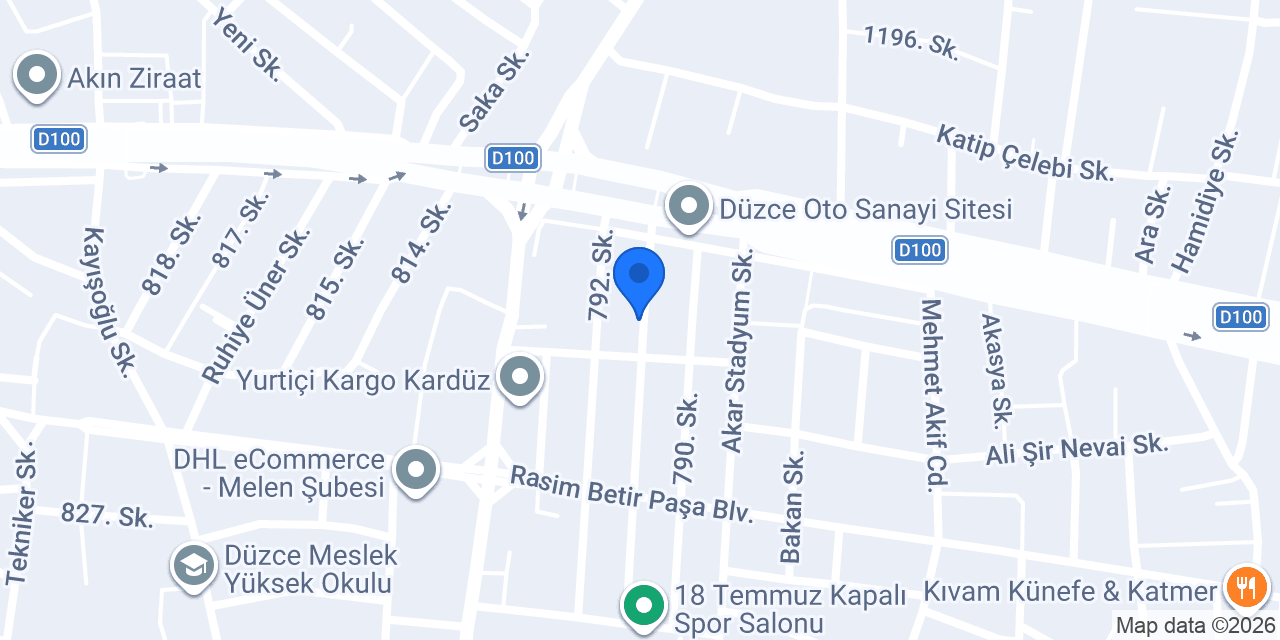Düzce Traktör konumu