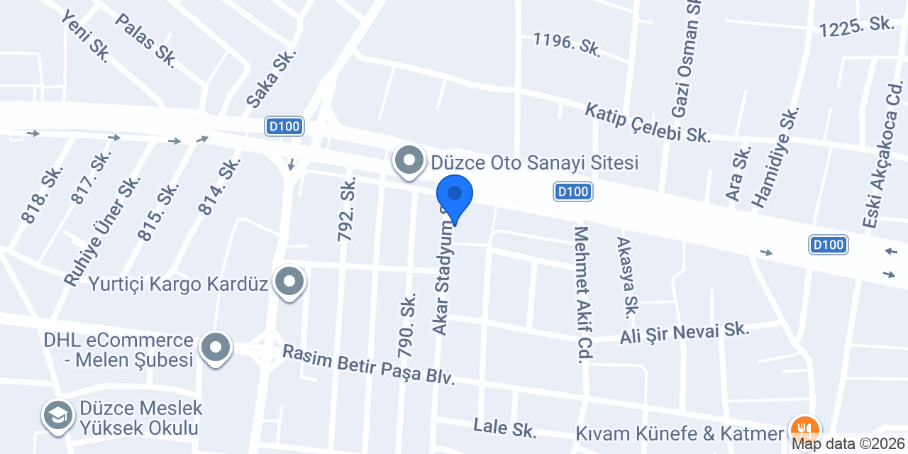 Öz Otomotiv konumu