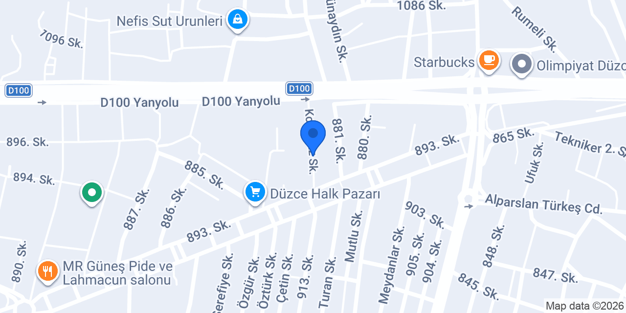 MAT GARAGE DÜZCE konumu