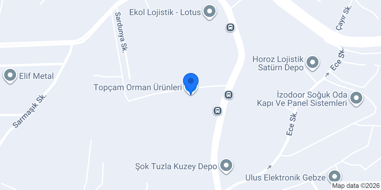 Topçam Orman Ürünleri konumu