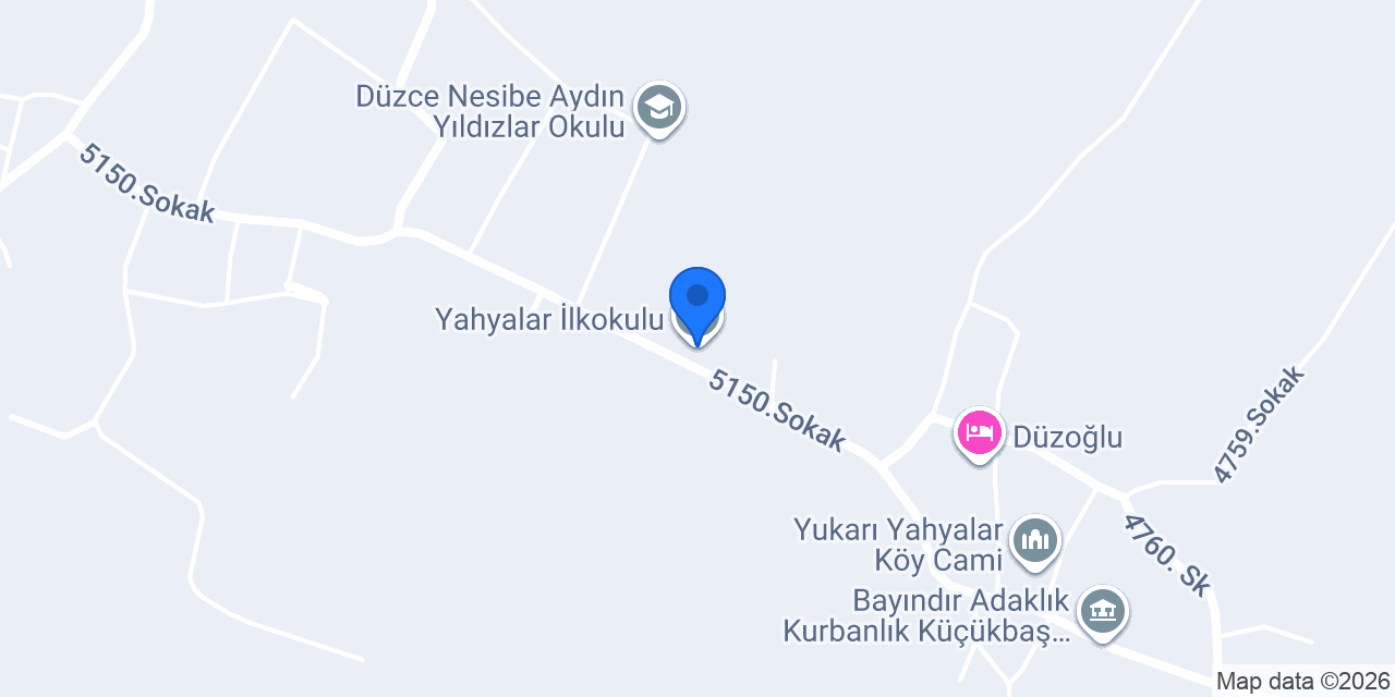 Yahyalar İlkokulu konumu