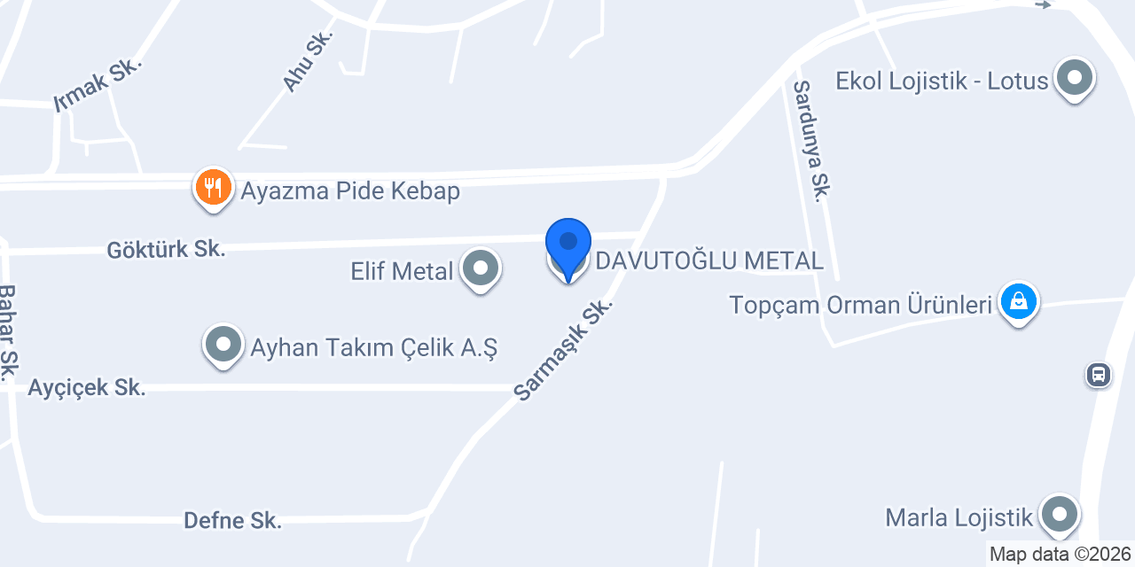DAVUTOĞLU METAL konumu