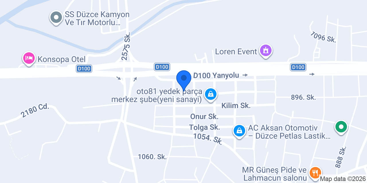 Sümer Otomotiv Düzce konumu
