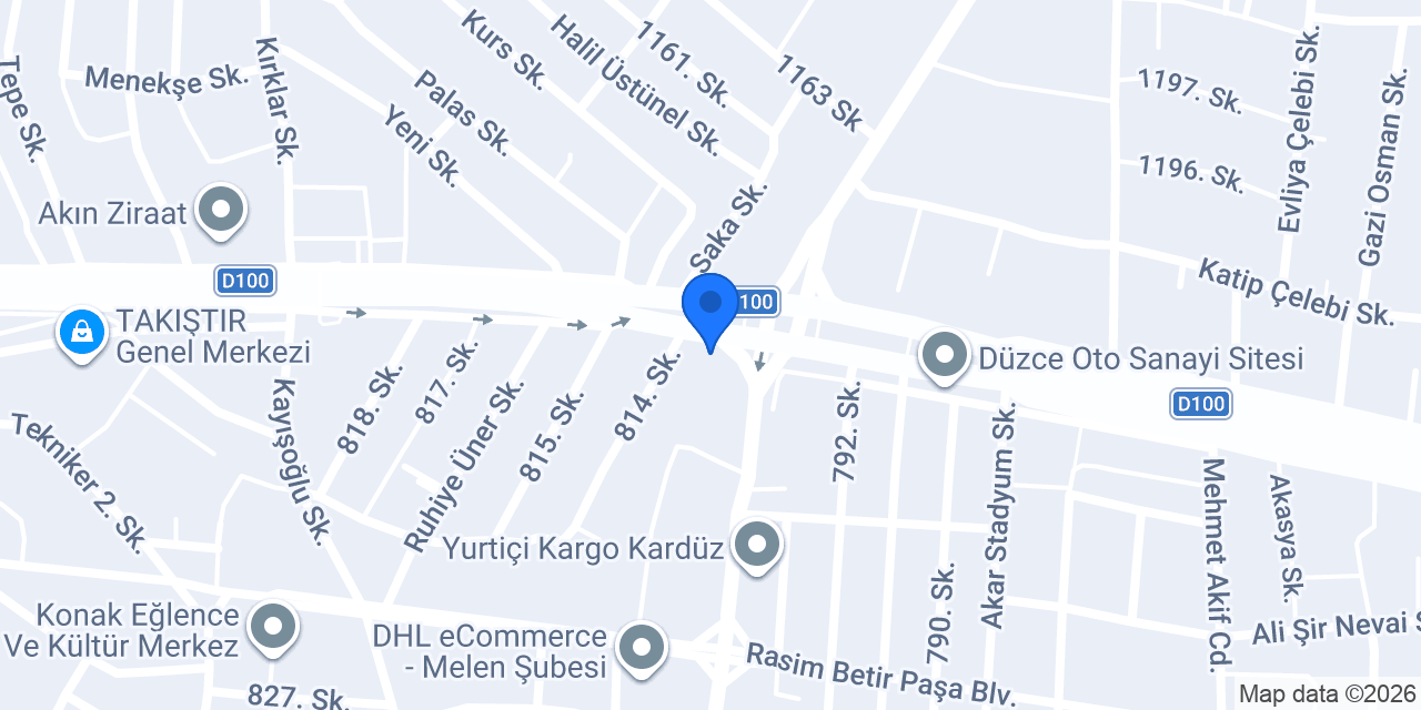 Taksi Düzce konumu
