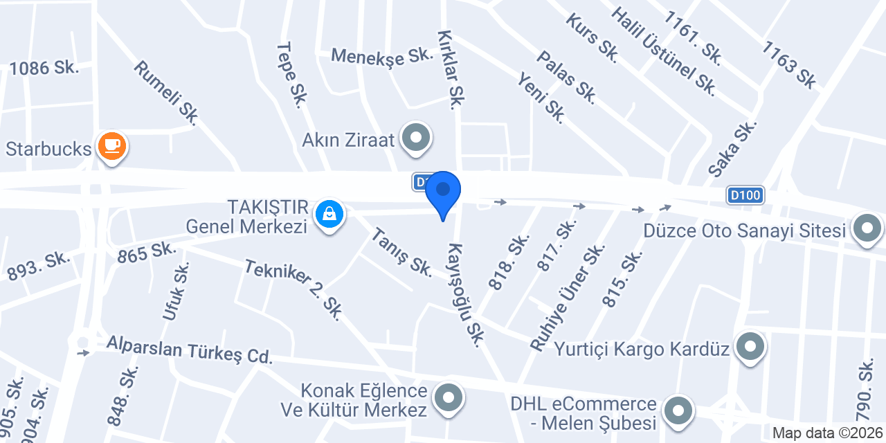 HAKOĞLU Metal Sanayi konumu