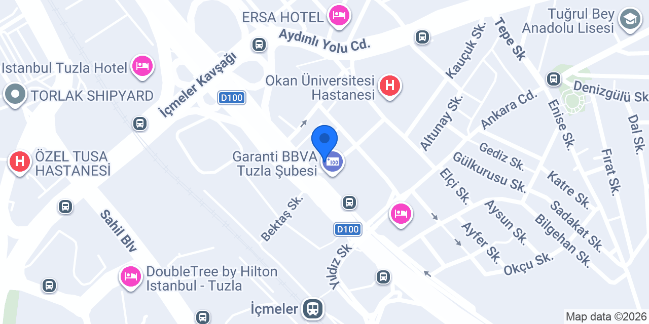 Katılımevim Tuzla Şube konumu