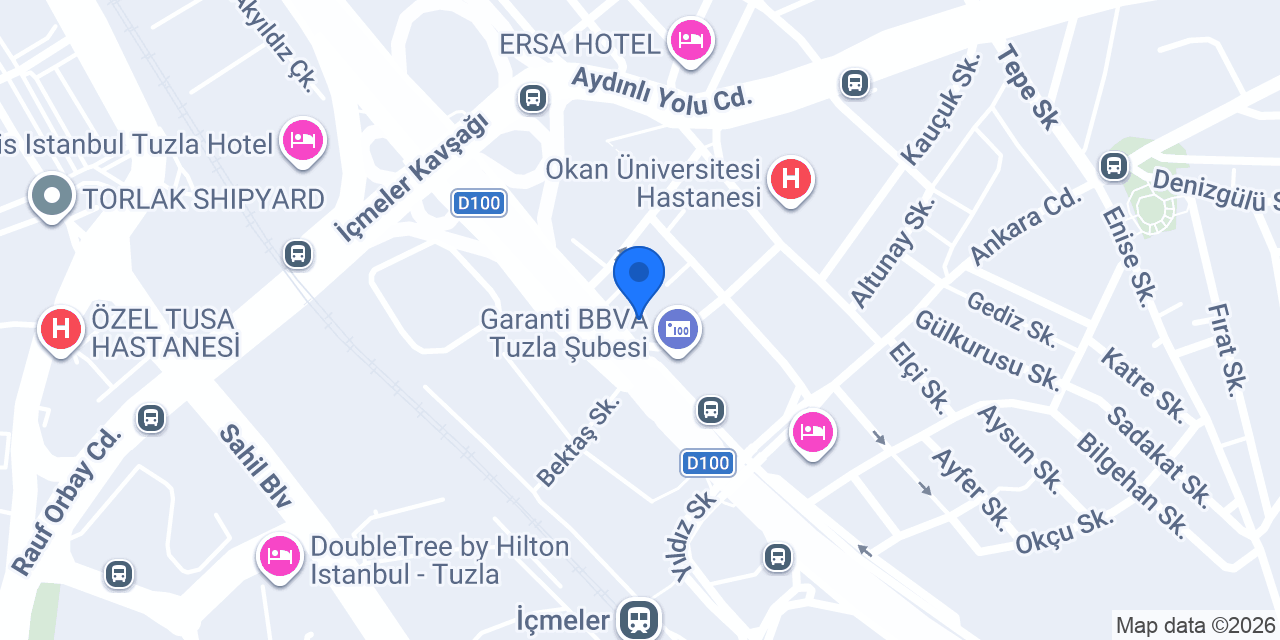 TEB Tuzla Şubesi konumu