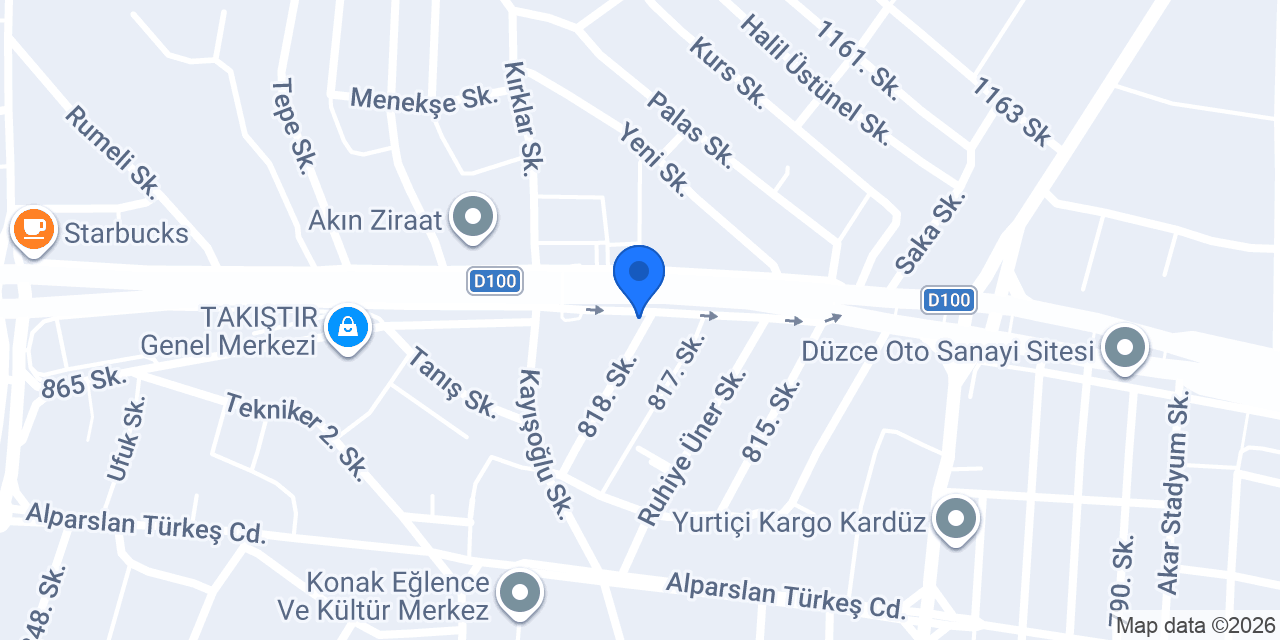 DÜZCE KOTAN OTO LASTİK konumu