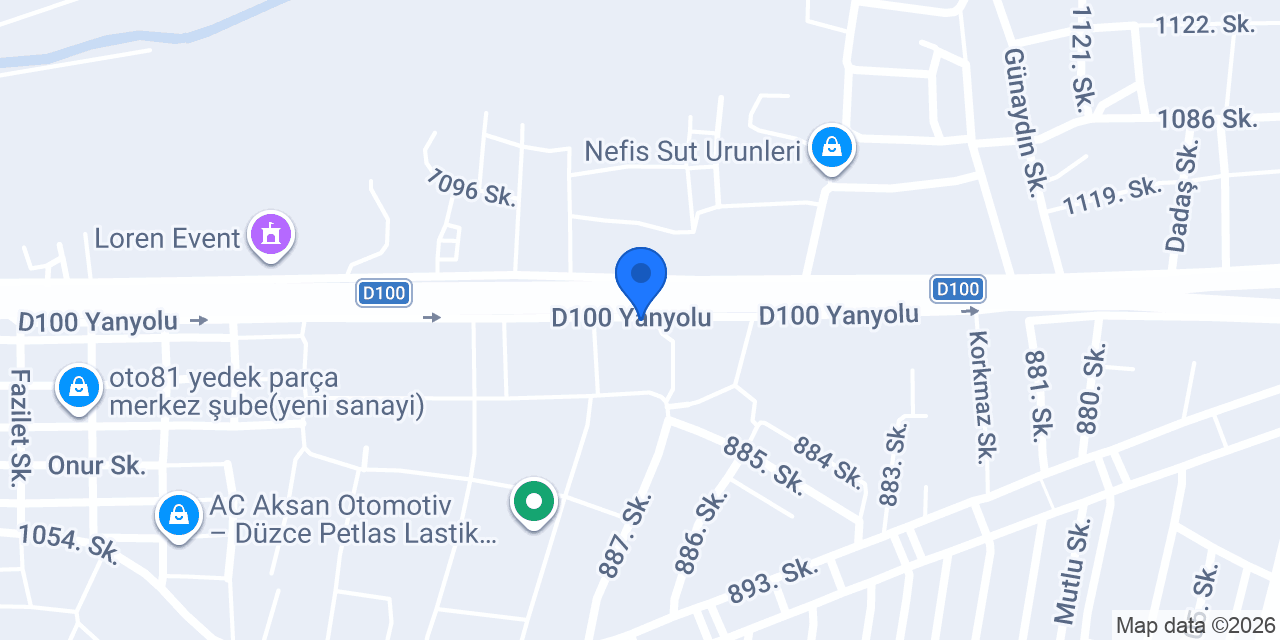 Düzce Aydın Vinç konumu