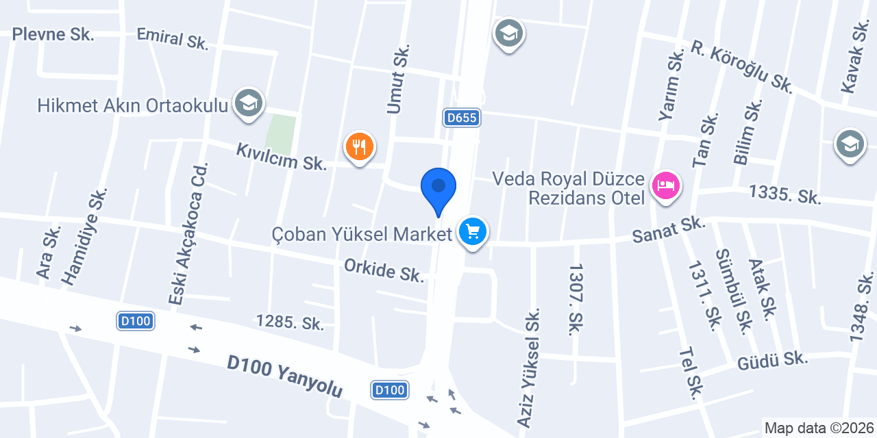 Düzce Tekstil konumu