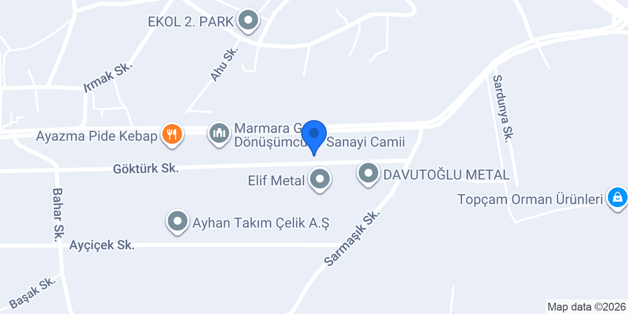 Sungur ambalaj ve palet konumu